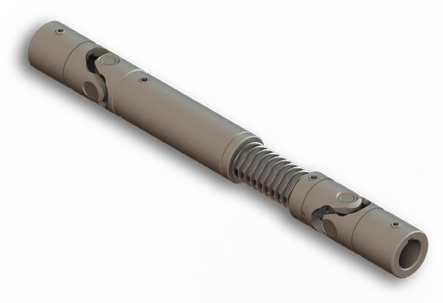Unique, Spring-Loading Telescoping Drive Shaft, for Easy On-Off Operations